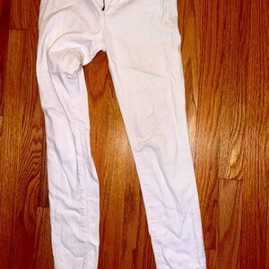AG Adriano Goldschmied White Mid-Rise Legging Ankle Jeans